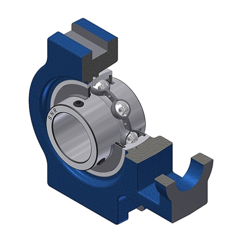 SNR UCT216 Metric Cast Iron Take Up Unit with 80mm Bore Bearing Unit - Allow 2-3 Days