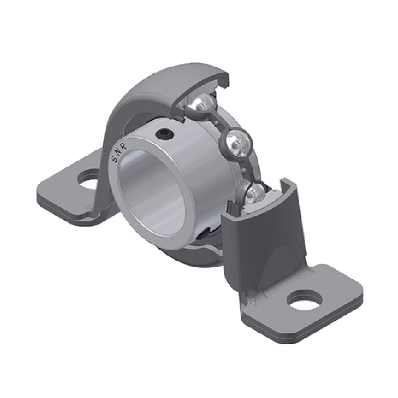 SNR USPP204 Metric Pressed Steel Two Bolt Plummer Block Housing with 20mm Insert - Allow 2-3 Days