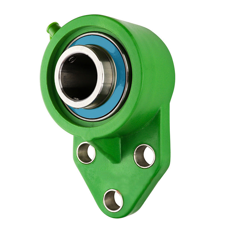 SSBFBLPL206 Metric Thermo Plastic Three Bolt Bracket Flange Housing with 30mm Bore Stainless Insert
