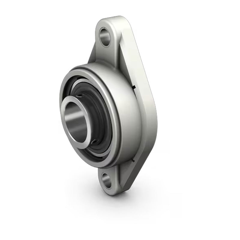 SSBFLPL207 Metric Thermo Plastic Two Bolt Oval Flange Housing with 35mm Bore Stainless Insert