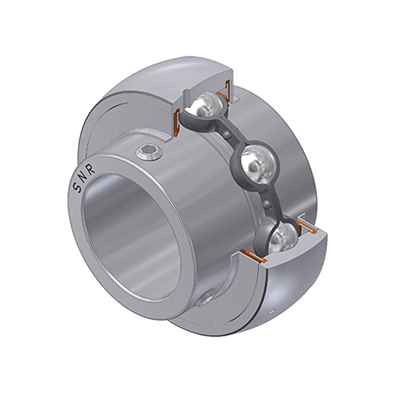 SNR SUC206-20 Imperial Stainless Full Width Spherical Outer Food Safe Bearing Insert 1-1/4 inch Bore 62mm Outside Diameter - Allow 2-3 Days
