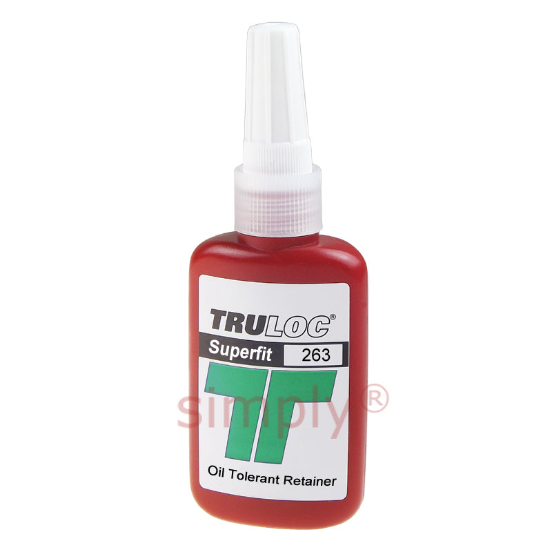 Truloc Superfit 263 Oil Tolerant High Strength Fast Cure Retaining For Press and Sliding Fits 50ml
