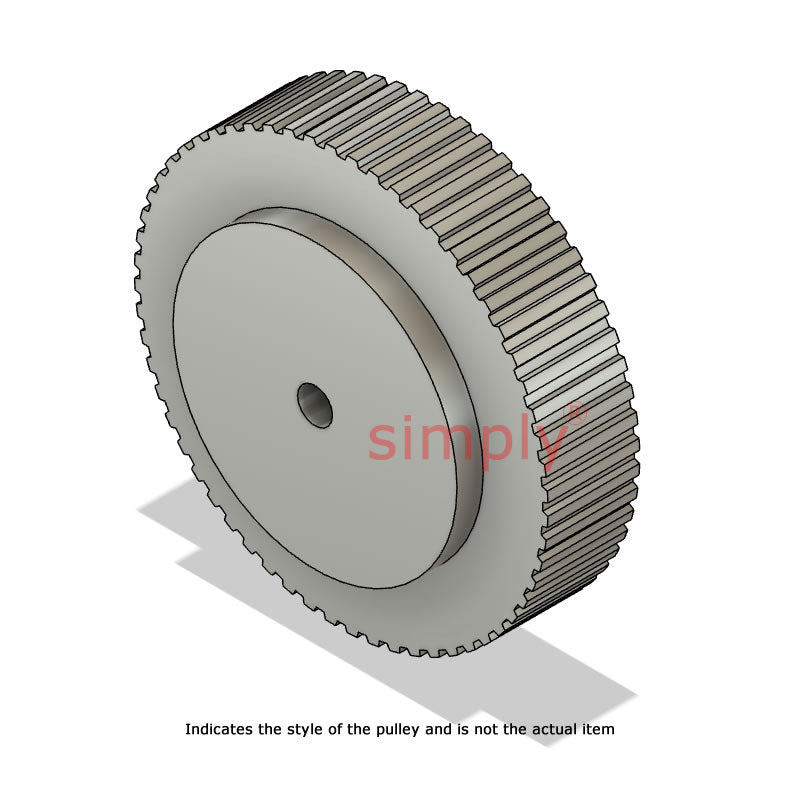 Drive-Flex Aluminium Pilot Bore AT5 Timing Pulley 5mm Pitch 44 Tooth for 25mm Wide Belts - Overall Width 36mm