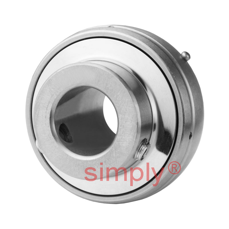 SSUC202 Metric Stainless Steel Bearing Insert with 15mm Bore 47mm Outside Dia