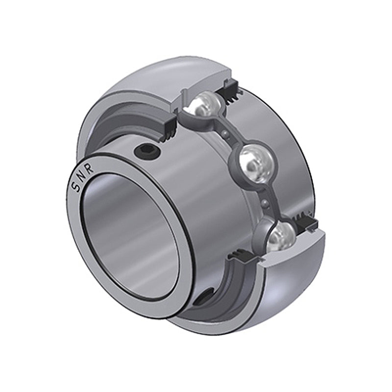 SNR UC306-19G2L3 Imperial Full Width Spherical Outer Bearing Insert 1-3/16 inch Bore 72mm Outside Diameter with Grub Screws and Triple Lip Seals - Allow 2-3 Days