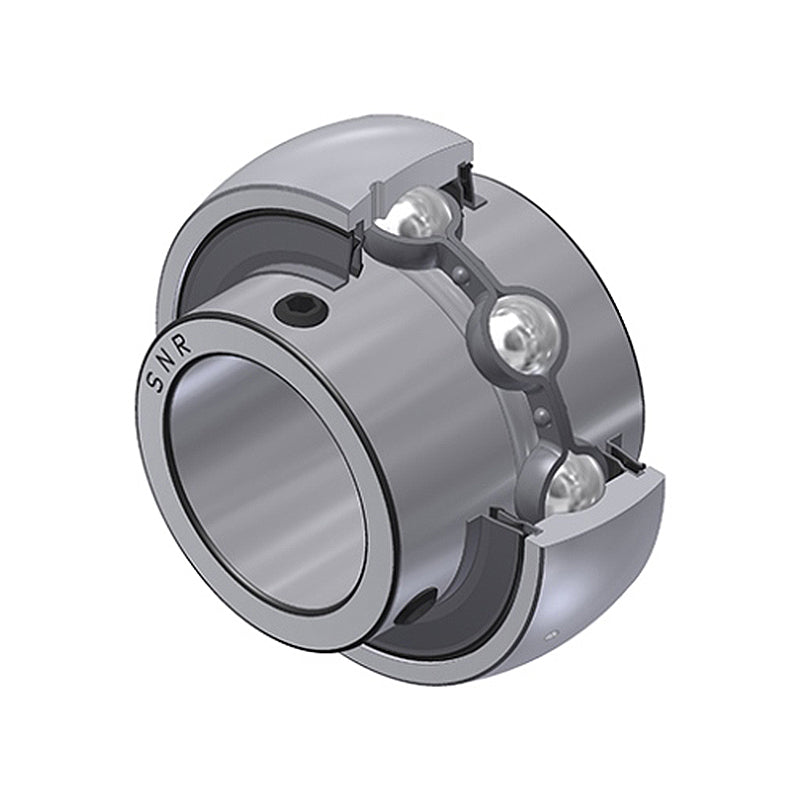SNR UC209-26G2L4 Imperial Full Width Spherical Outer Bearing Insert 1-5/8 inch Bore 85mm Outside Diameter with Grub Screws and Multi Lip Seals - Allow 2-3 Days