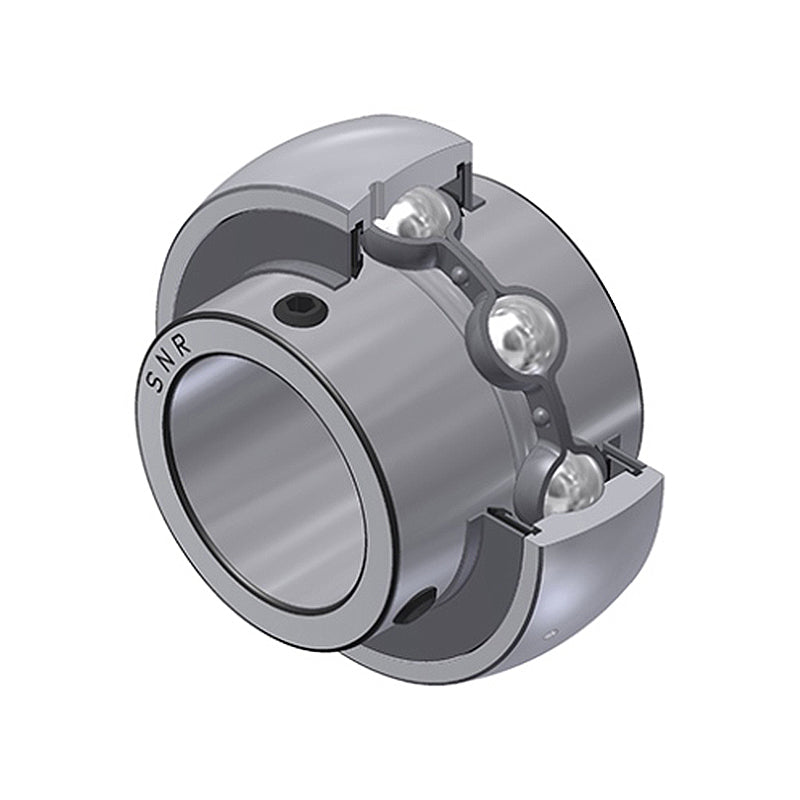 SNR UC308-24G2T04 Imperial Full Width Spherical Outer Low Temp Bearing Insert 1-1/2 inch Bore 90mm Outside Diameter with Grub Screws - Allow 2-3 Days