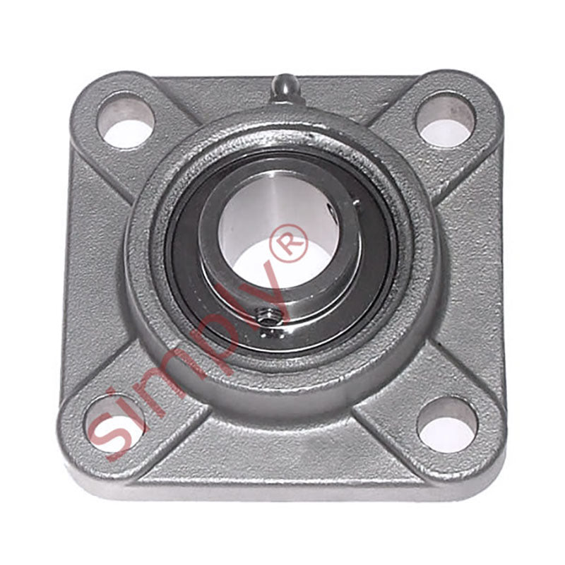 SSUCF202-10 Imperial Four Bolt Square Stainless Steel Flange Housing with 5/8 inch Bore Stainless Insert