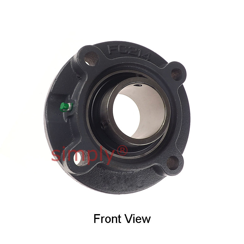 UCFC214 Metric Four Bolt Cast Iron Round Flanged Housing with 70mm Insert