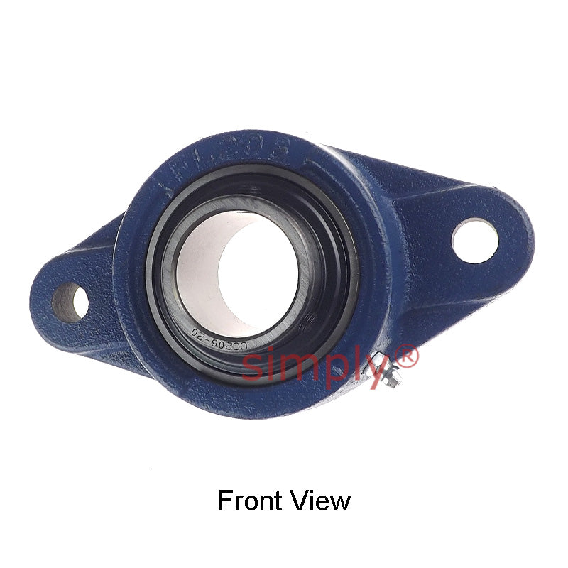 UCFL206-20 Imperial Two Bolt Oval Cast Iron Flange Housing with 1-1/4 inch Bore Insert