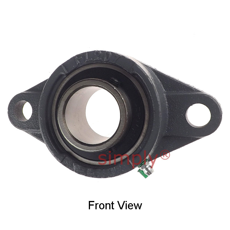 UCFL207-23 Imperial Two Bolt Oval Cast Iron Flange Housing with 1-7/16 inch Bore Insert