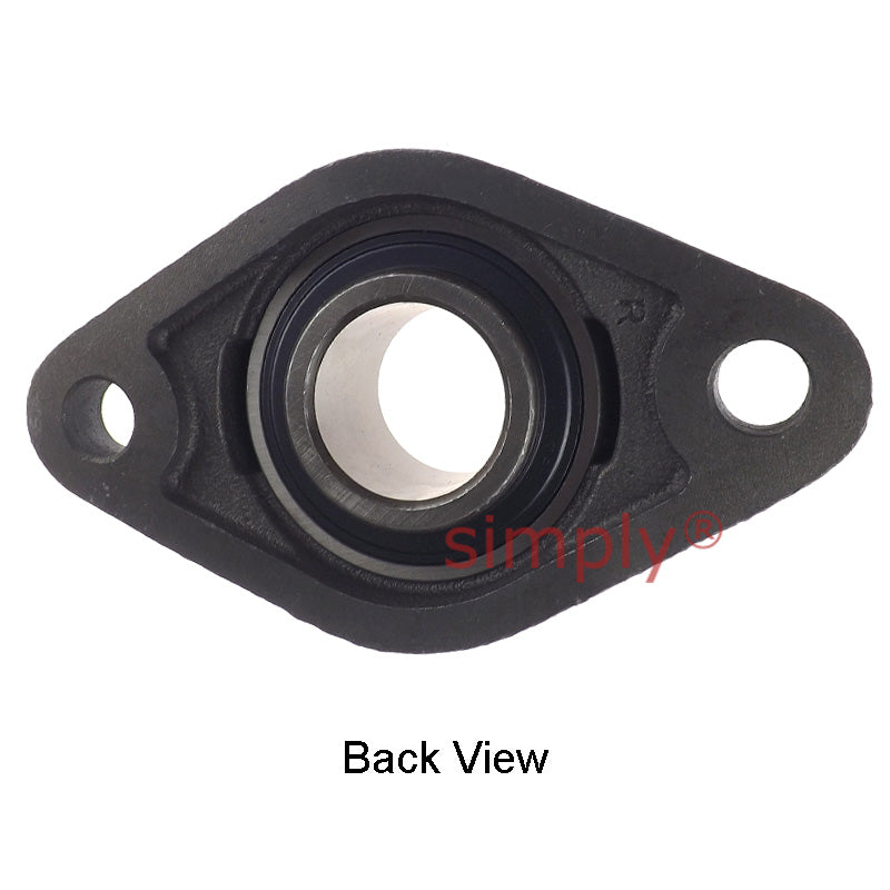 UCFL209-27 Imperial Two Bolt Oval Cast Iron Flange Housing with 1-11/16 inch Bore Insert