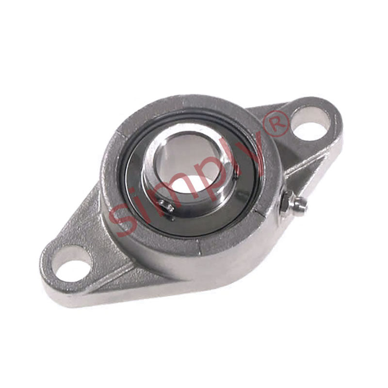 SSUCFL208-24 Imperial Two Bolt Oval Stainless Steel Flange Housing with 1-1/2 inch Bore Stainless Insert
