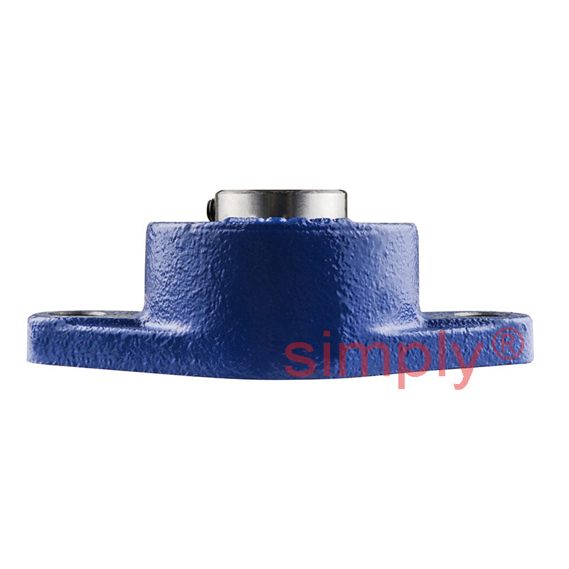 SNR UCFLE204 Metric Two Bolt Oval Cast Iron Flange Housing with 20mm Bore Insert