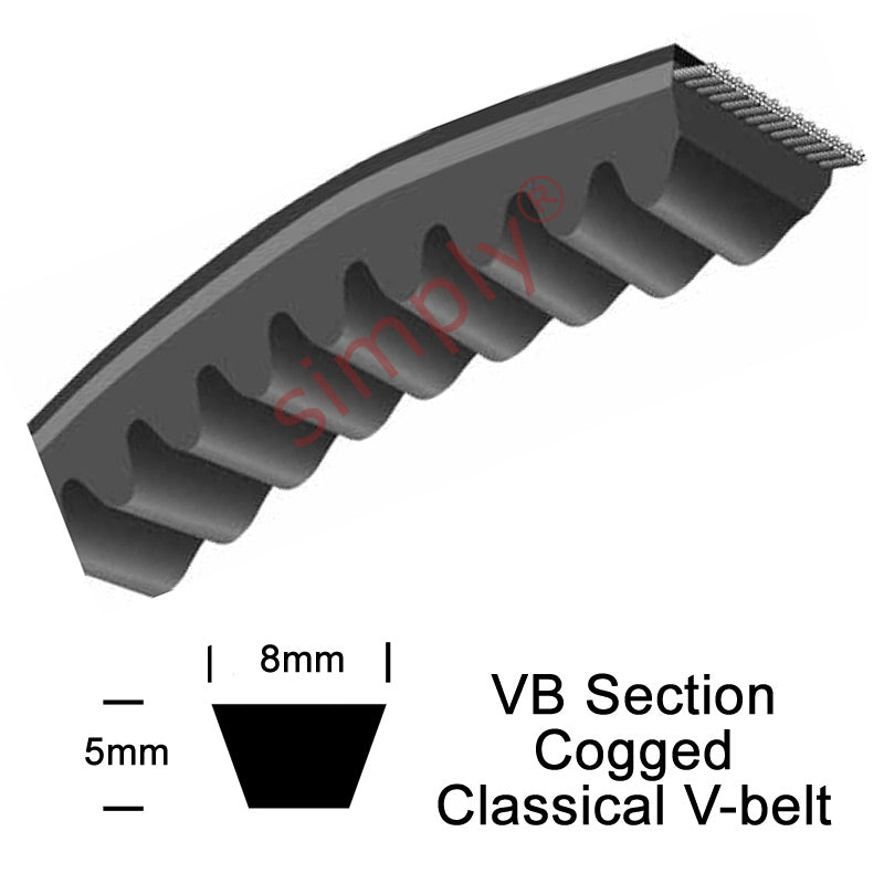 Optibelt VB-8x575-Li Cogged Classical 8mm Wide 5mm Deep V-Belt