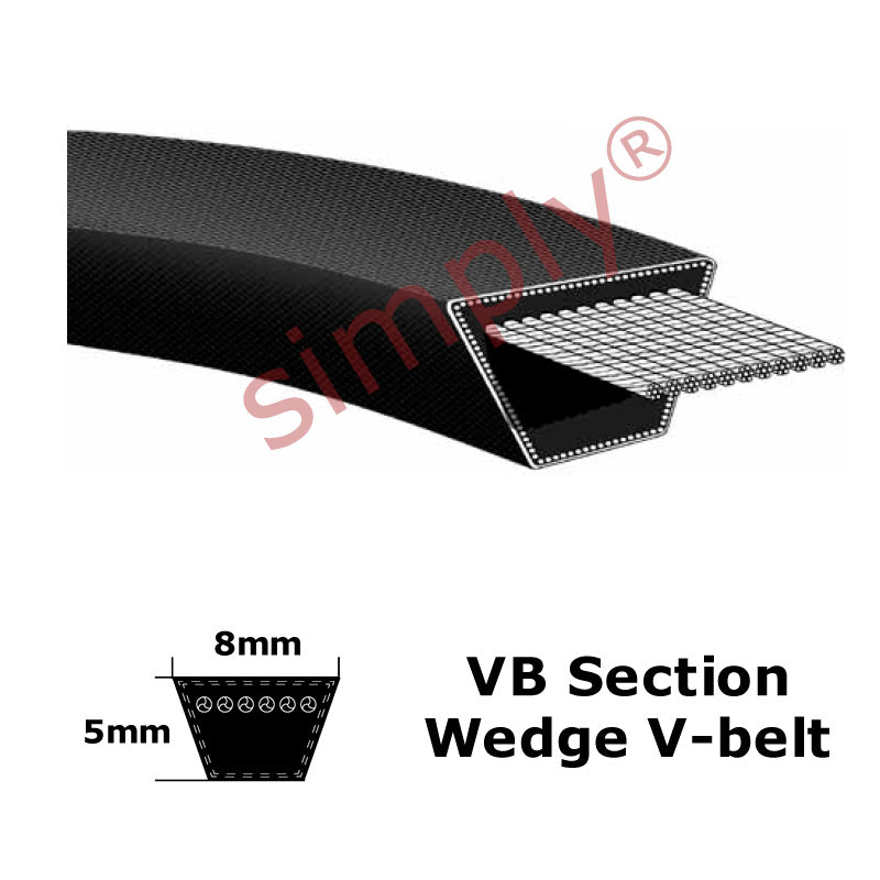 Optibelt VB-8x1250-Li Raw Edge Classical 8mm Wide 5mm Deep V-Belt