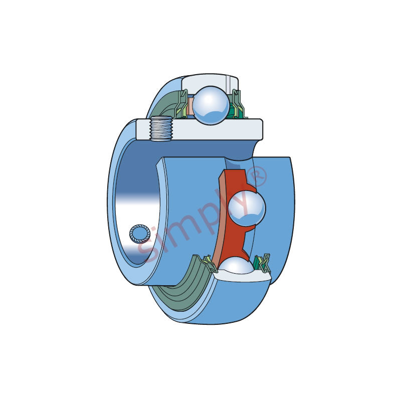 SKF YAR204-2RF/VE495 Grub Screw Bearing Insert with Food-Grade Grease 20mm Bore 47mm Outside Diameter
